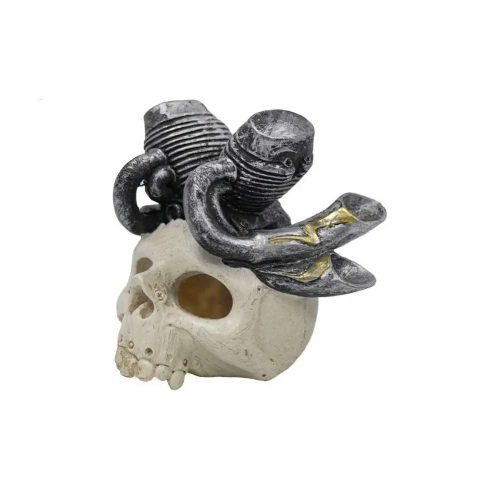 

Decorative Skull Head Ornament Realistic Simulation Head Bone Model Resin Skull Head Statue Halloween Decoration