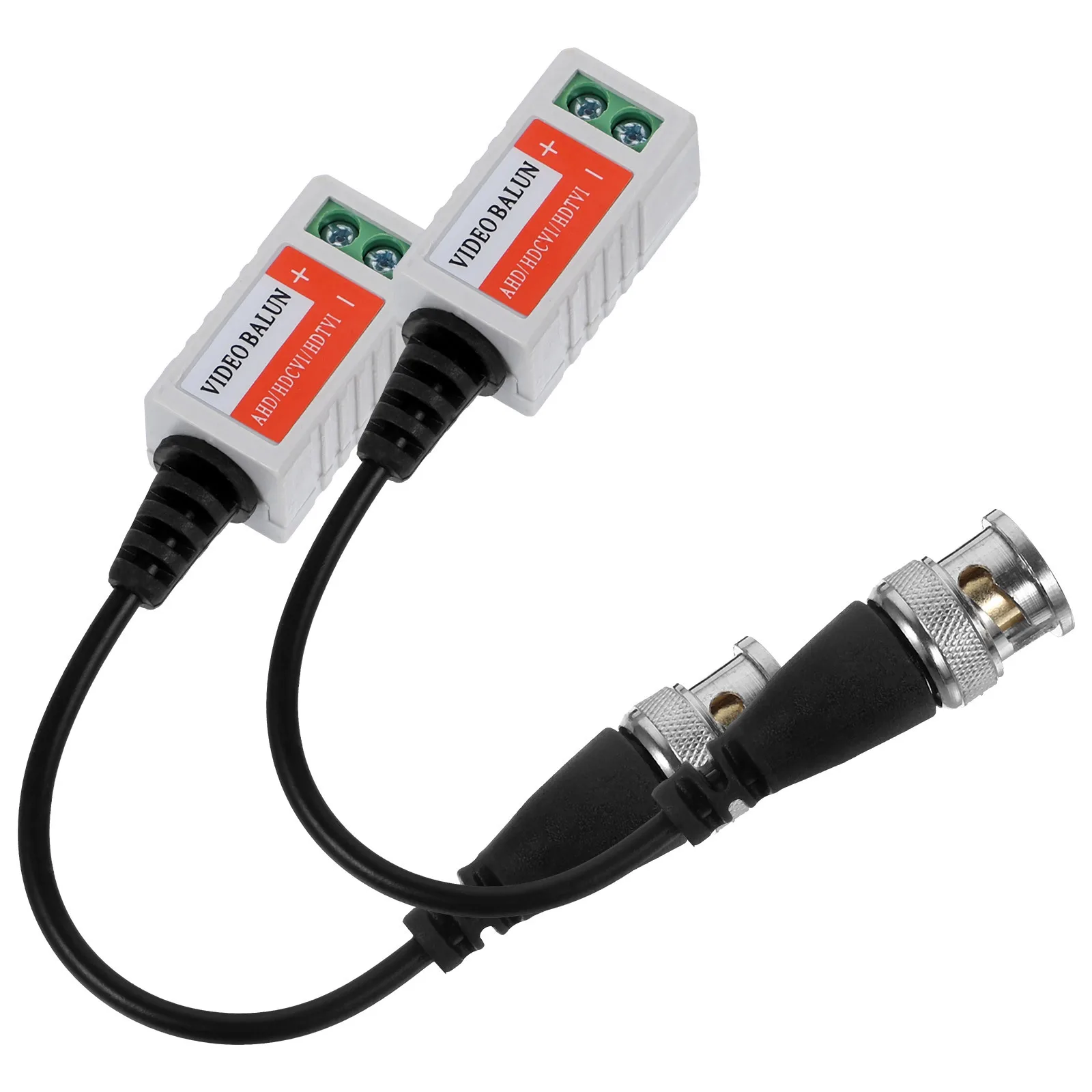 เครื่องรับส่งสัญญาณวิดีโอแบบพาสซีฟสีดำขนาดกะทัดรัด -202A สำหรับกล้องวงจรปิดเชื่อมต่อกับเครื่องบันทึกภาพผ่านสายเคเบิล ระยะทาง 600 เมตร ไม่มี