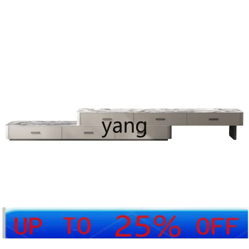 

LMM living room home TV cabinet coffee table combination rock slab