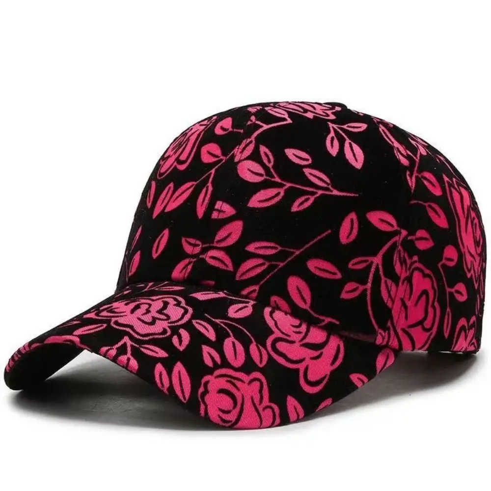 

UV Protection Baseball Cap Fashion Flowers Breathable Sun Hat Outdoor Casual Golf Tennis Cap Hiking