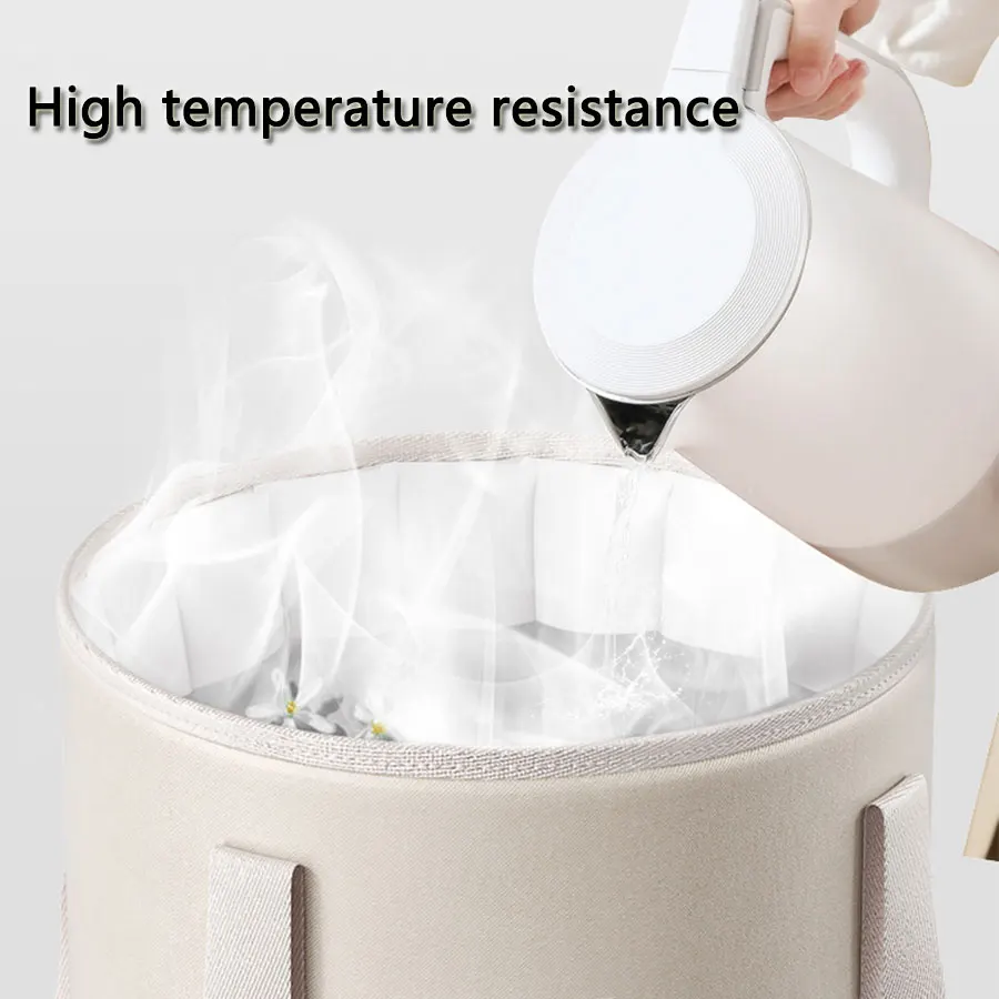 1Pcs Portable Folding Foot Bath Bucket, Foldable Foot Bath Bag, Foot Basin, Outdoor Portable Foot Basin, Insulated Foot Bath Bucket, Dormitory Deep