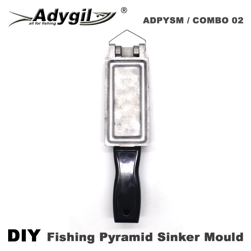 Adygil DIY Fishing Pyramid Sinker mold con 5 cavità e 30g 40g 50g 60g 80g, 30 pezzi 18mm S/S occhielli include