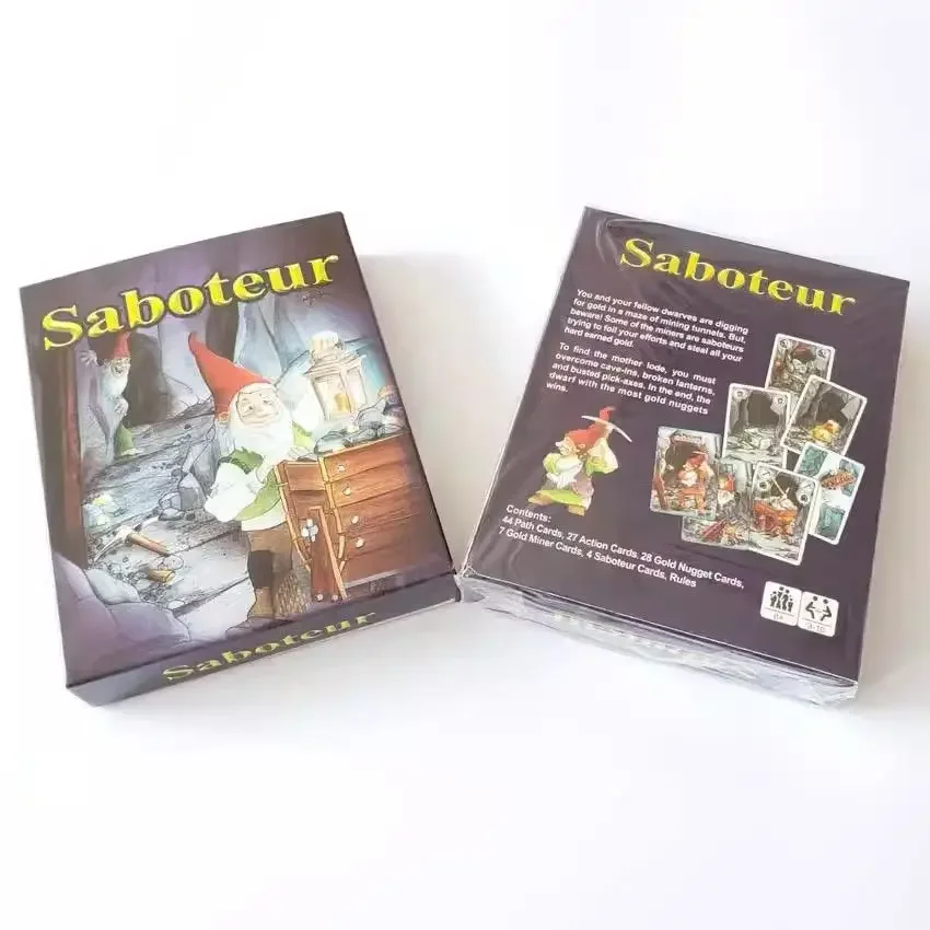 Saboteur Board Game Cards Family Party Travel Game Saboteur Card Game Full English Dwarf Miner Board Cards