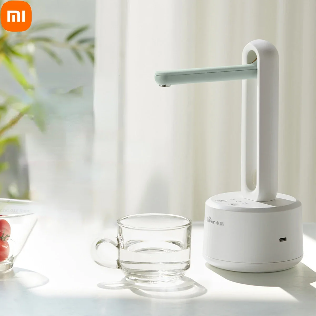 New Xiaomi Desktop Electric Water Dispenser Bottle Barreled Gallon Pump USB Charging Automatic Drinking Water Machine Kettle