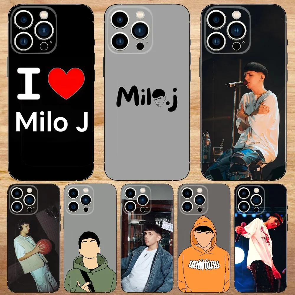 Milo j Rapper Phone Case For iPhone15,14,13,12,11,Pro,Max,Plus,Mini,X,XS,XR,8,7,6,S,Plus,SE Soft Black Case