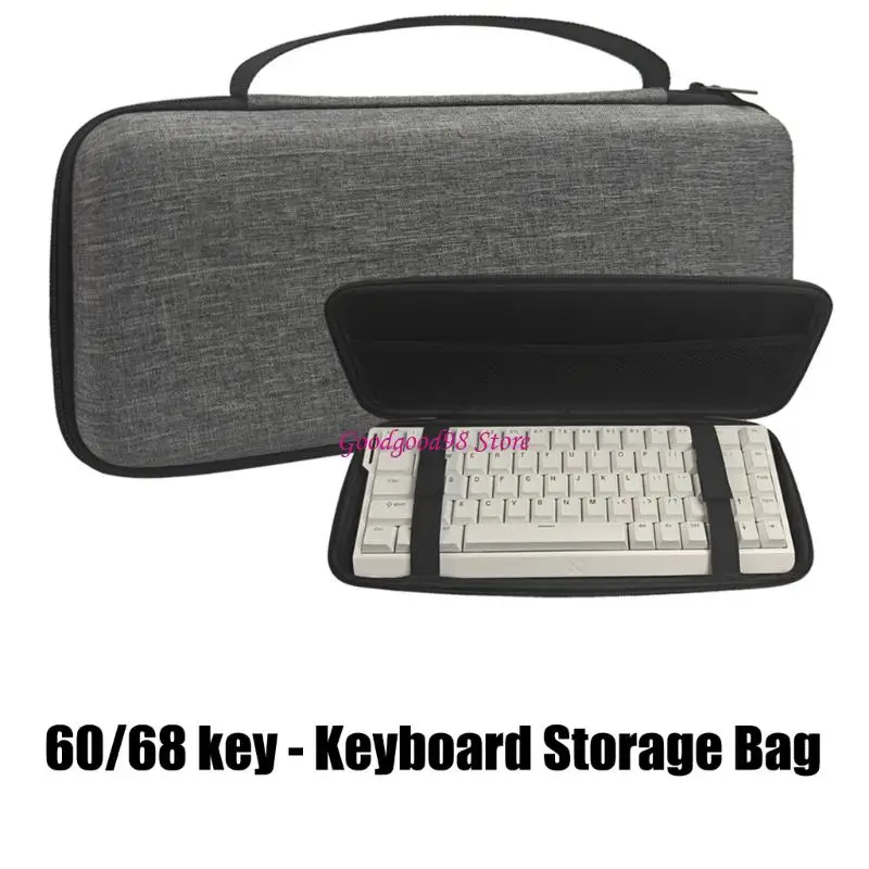 Travel Friendly Hard Shell Case for 65% Wireless Keyboards Storage Box Bag 