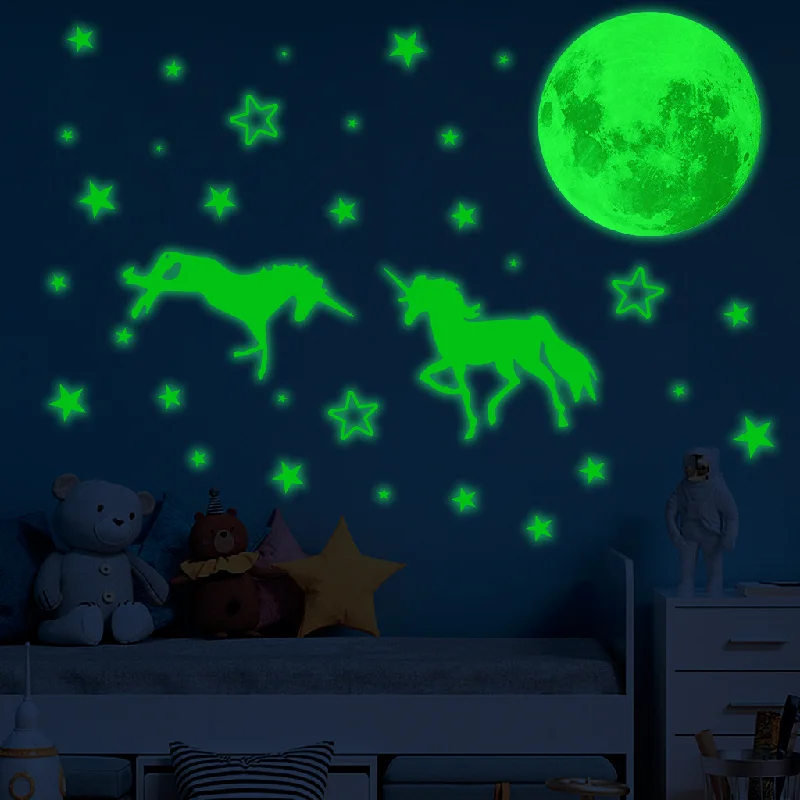 Autocollant mural licorne déco - Glow In Dark Stars avis et prix