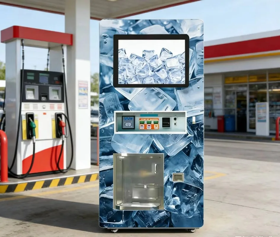 Foodline Intelligent Ice Cube & Cold Water Vending Machine Automatic Dispensing Equipment For Resort Warehouse Market