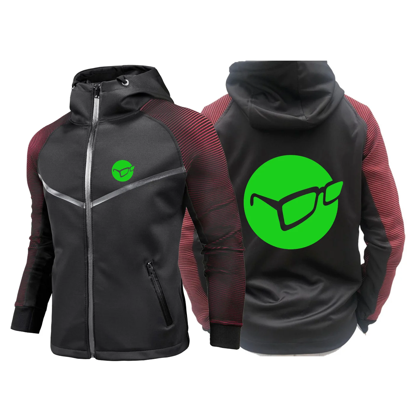 2025 Spring And Autumn Men's Korda Inspired Tribute Printed Fashion Racing Suit Gradient Slim Breathable Zipper Jacket