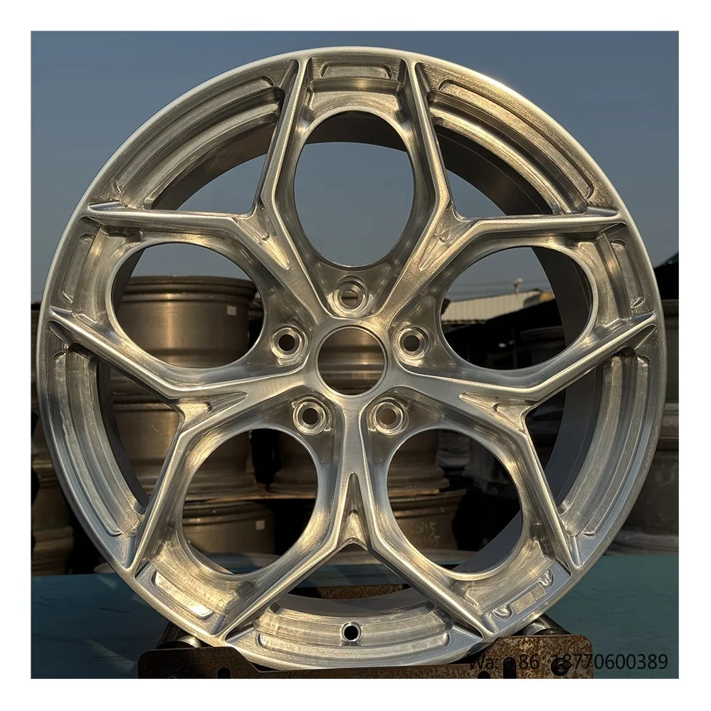 21 22 23Inch Forged Monoblock Wheel Custom Brushed Gold 6061-T6 Alloy Car Wheels For BMW Mercedes Audi Porsche Land Rover