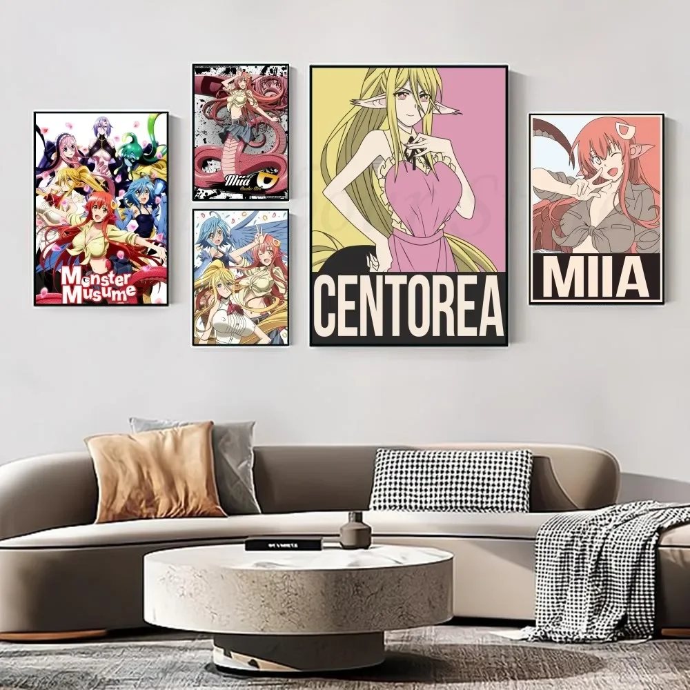 1pc Anime Monster Musume Poster HD Posters Home Room Bar Cafe Decor Art Wall Painting Picture