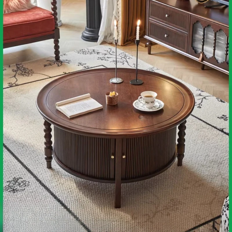 

Solid wood coffee table small apartment living room household sofa side table