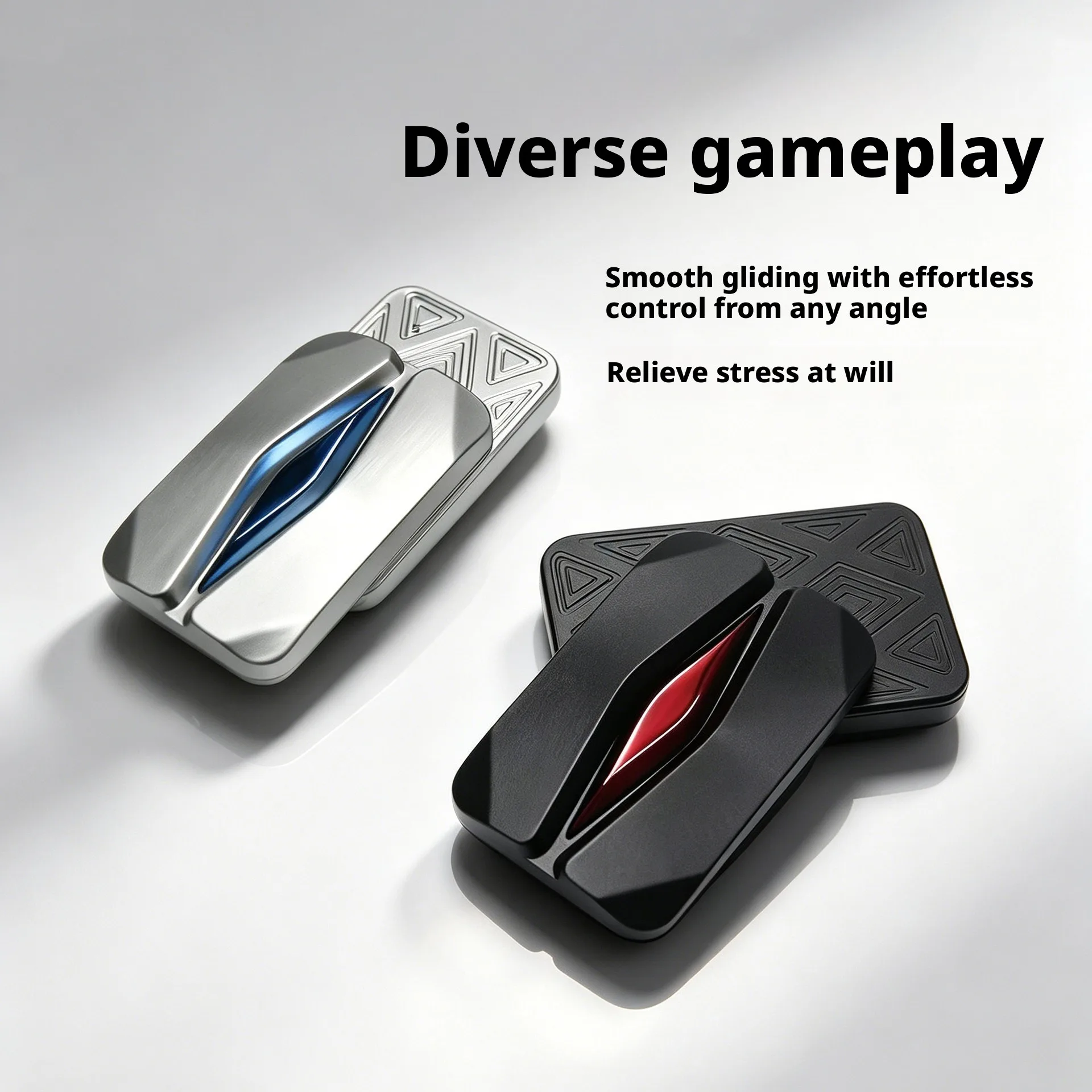 Flame Pattern Infinite‑Travel Magnetic Fidget Slider Metal Fidget Clicker Adult Finger EDC Handheld Stress Relief Toy view 3