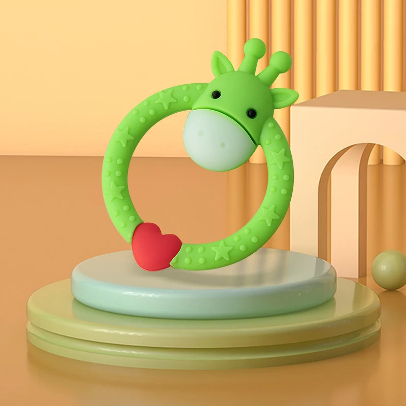 TeWindsor Baby ChFukToy, Jouets pour bébé, Entraînement à la force de préhension, Cerf mignon, Santé du nouveau-né, Molaire, Accessoires, 0 à 12 mois, 1Pc