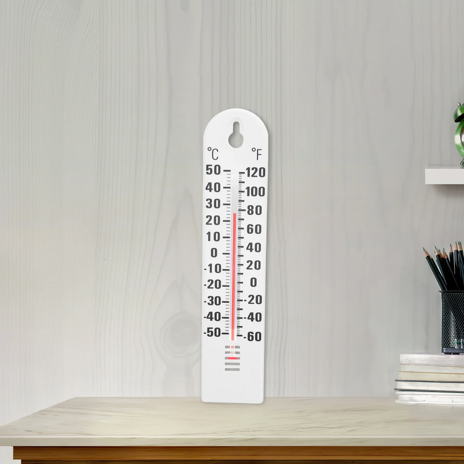 

2Pcs Indoor Wall Thermometer Wall-Mounted Accurate Temperature Gauge for Home Greenhouse Refrigerator Easy to Read