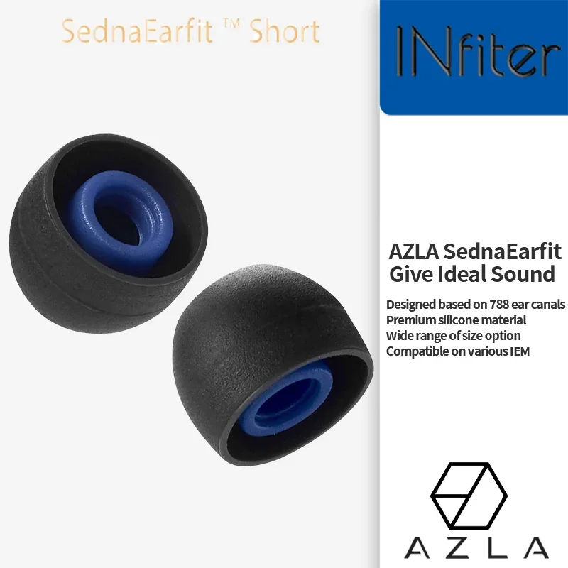 AZLA Sednaearfit نصائح أذن قصيرة خفيفة لسوني Sennheiser سيليكون سماعات أذن TWS Sednaearfit سماعات أذن قصيرة لنصائح IEM