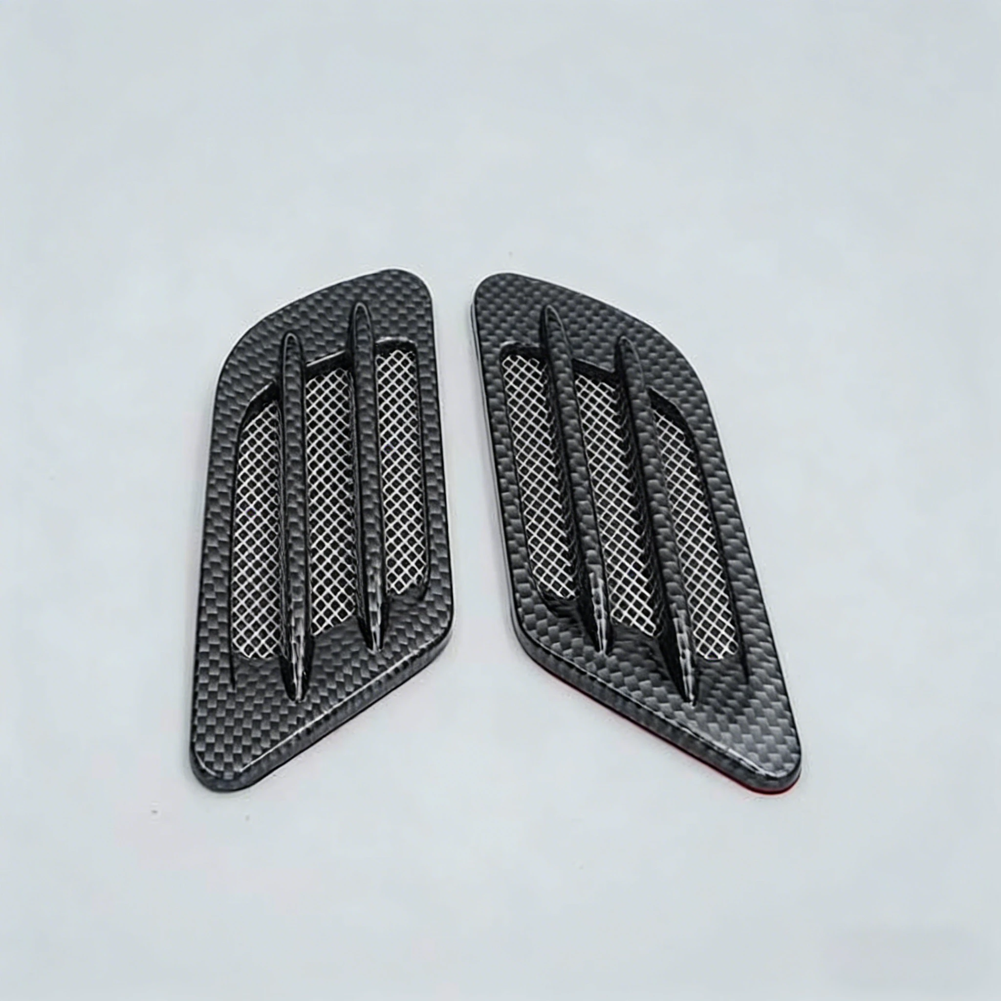 

Shark gill electroplating imitation carbon fiber pattern side air vent engine hood decoration car sticker modification product