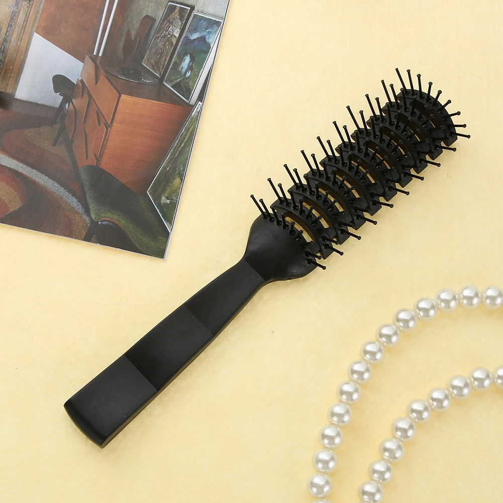 

1pc Professional Anti-Static Hair Comb Brush Black Ribs Hairbrush Massage Comb Salon Hair Care Styling Tool for Men Women