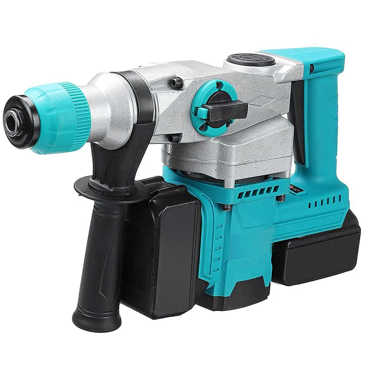 High Power Lithium Brushless Heavy Duty Cordless Jackhammer 28mm Concrete Breakers Rechargeable Electric Demolition Hammer Drill