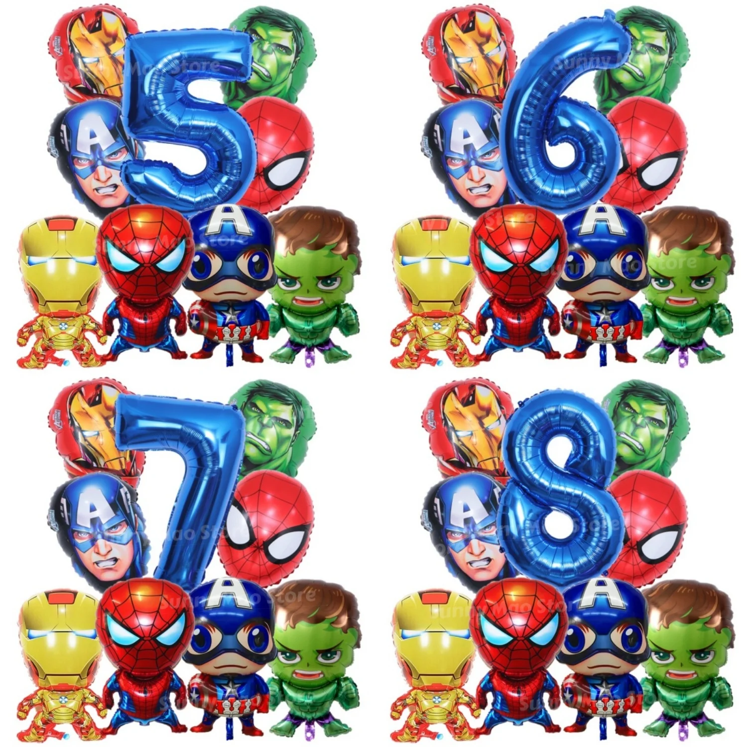 Kit de Décoration Anniversaire Super-Héros pour Enfants – Ballons, Assiettes, Gobelets, Serviettes, Nappe – Fournitures pour Baby Shower et Événements pour Garçons
