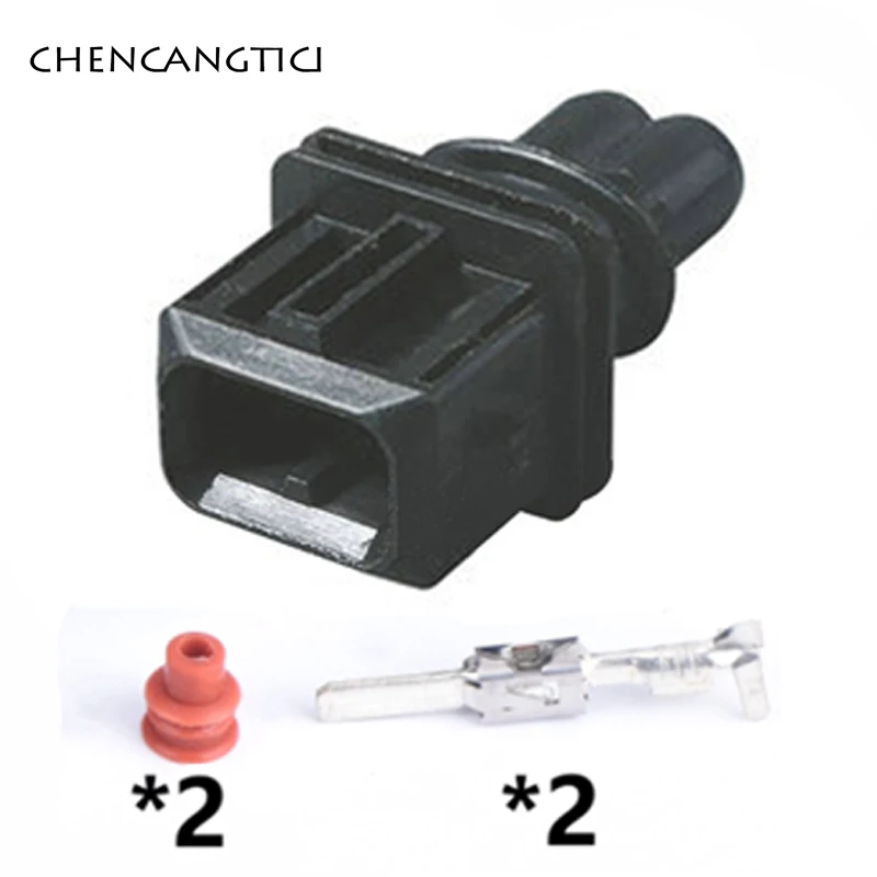 Boquilla de inyector de combustible EV1 macho y hembra, conector impermeable, carcasa de enchufe para VAG 829441, 037906240, 106462, 1 Juego, 2 pines