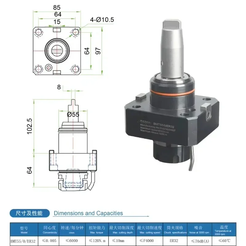 Best-selling BMT Tool Holder Cnc Lathe Machine Driven Tool BMT45 BMT55 BMT65 Machine Tools Accessories