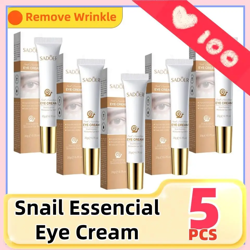 

5Pcs Removal Wrinkles Eye Cream Collagen Eye Bag Removal Lifting Fade Fine Lines Moisturizing Brightening Anti Puffiness Cream