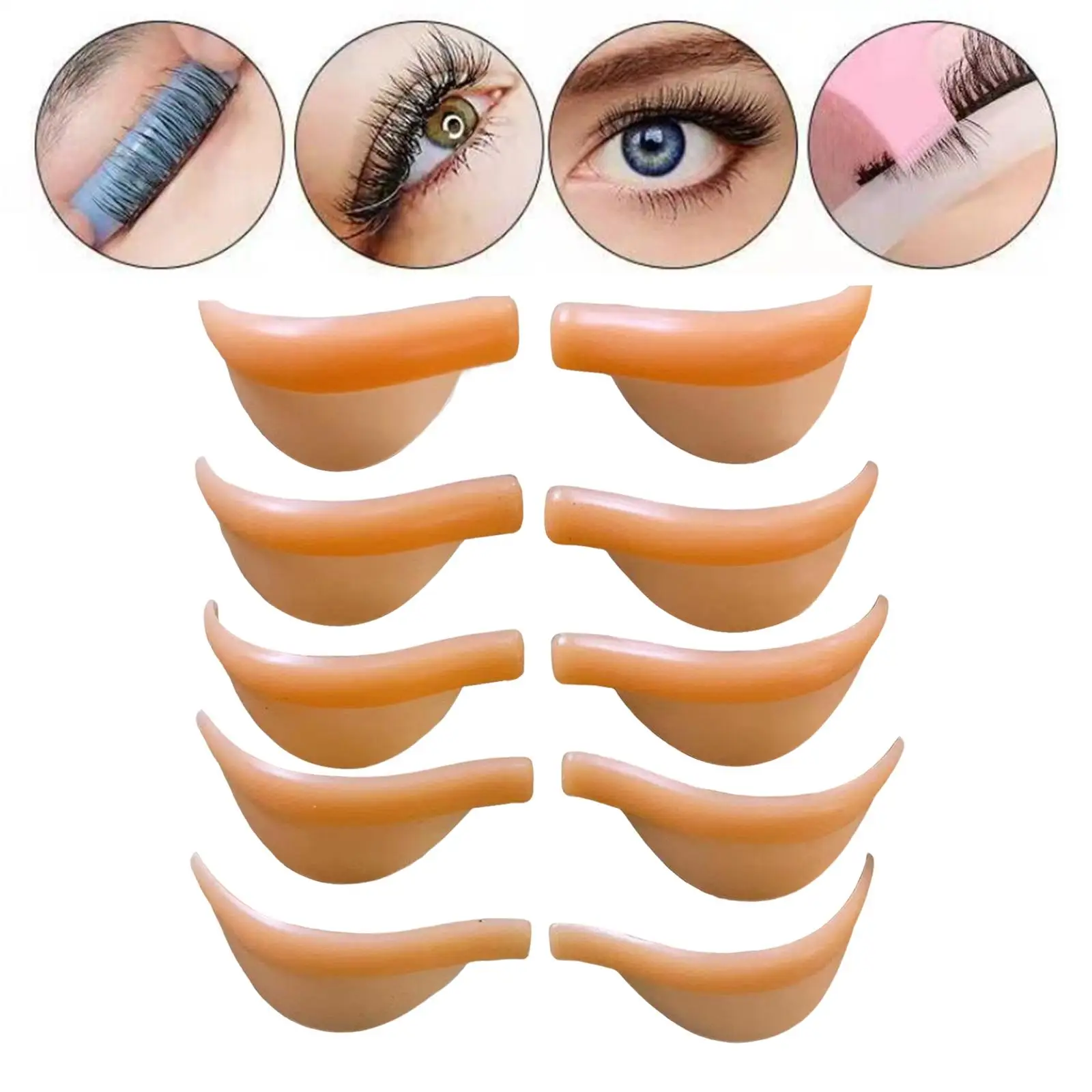 Accessori per Laminazione Ciglia, Cuscinetti in Silicone Riutilizzabili, Kit per Permanente Ciglia per Salone di Bellezza e Casa