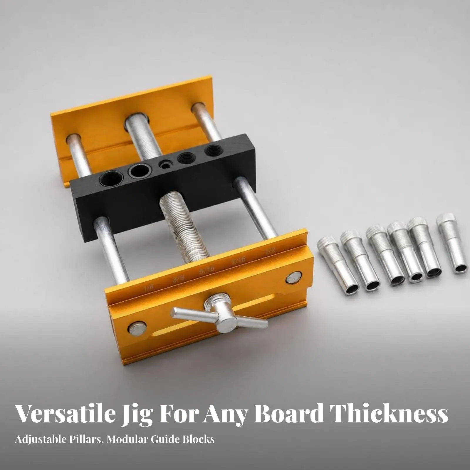 Dowel Jig with Bushings Engraved Tool Wear-Resistant for DIYers