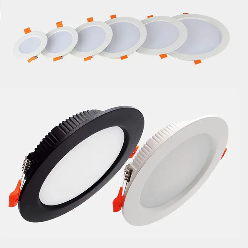 Recessed Ultra-thin LED Downlight 110V-240V Dimmable Ceiling Lamp Warm Neutral White Supermarket 5W7W9W12W15W18W 24W30W Lighting