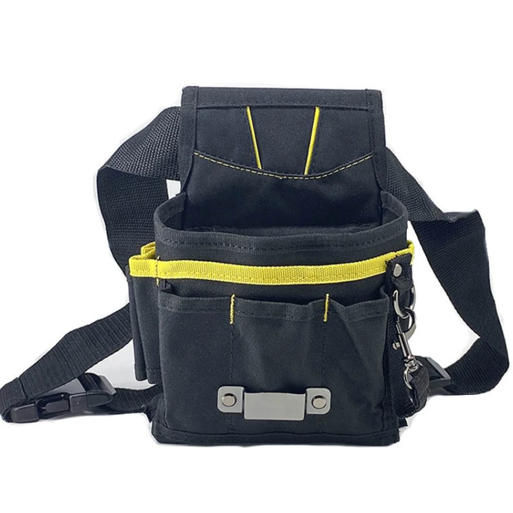 Waist Storage Tool Bag With Pockets 24*17*4cm 600D Oxford Fabric Belt Tool Black Electrician Holder Kits Pouch