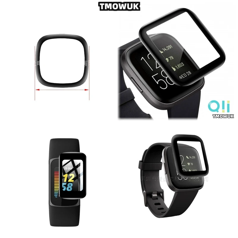 

For Fitbit Sense 2 Versa3 2 4 Inspire 3 Charge 6 5 Seamless Wrap Film Full Cover Protection Touchscreen Defender Layer