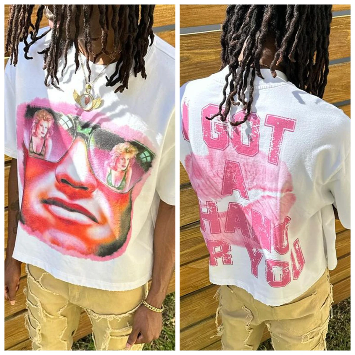 

I Got A Thang For You Graphic Print Cotton T-shirt Men Y2K Short Sleeves Oversize Y2K T-shirt Streetwear Women Casual Tee Tops