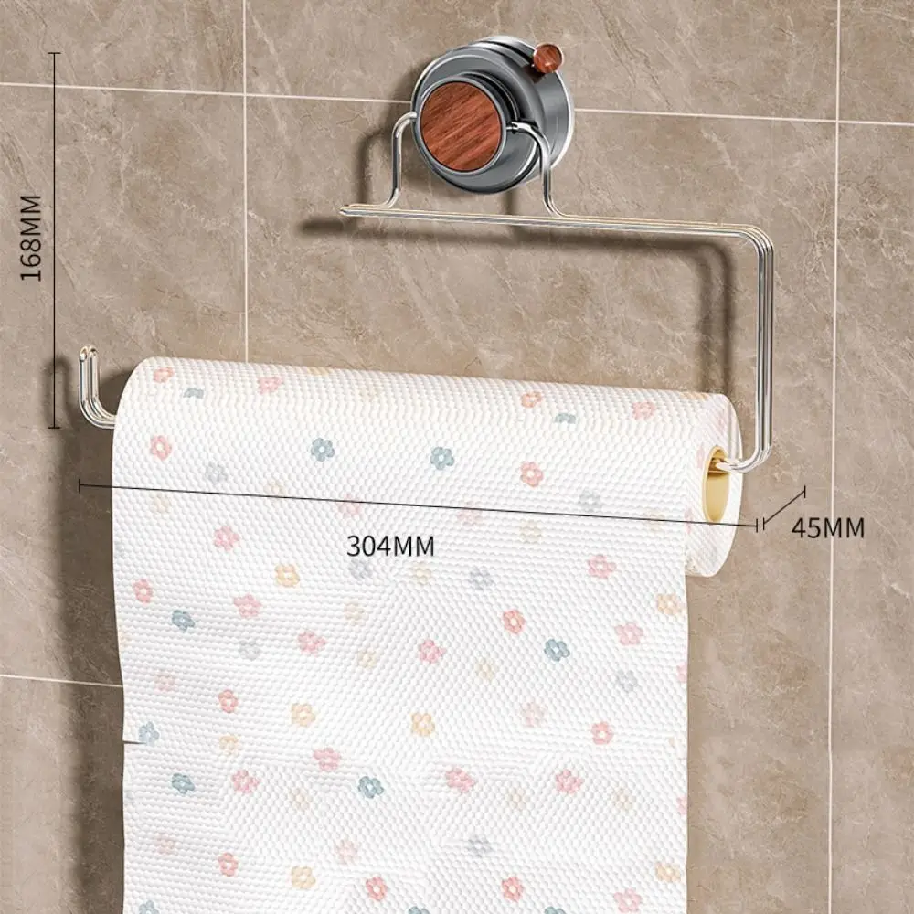 

Strong Suction Cup Kitchen Tissue Holder Wall Mounted Rotated Cling Film Storage Rack Large load-bearing Rust-proof
