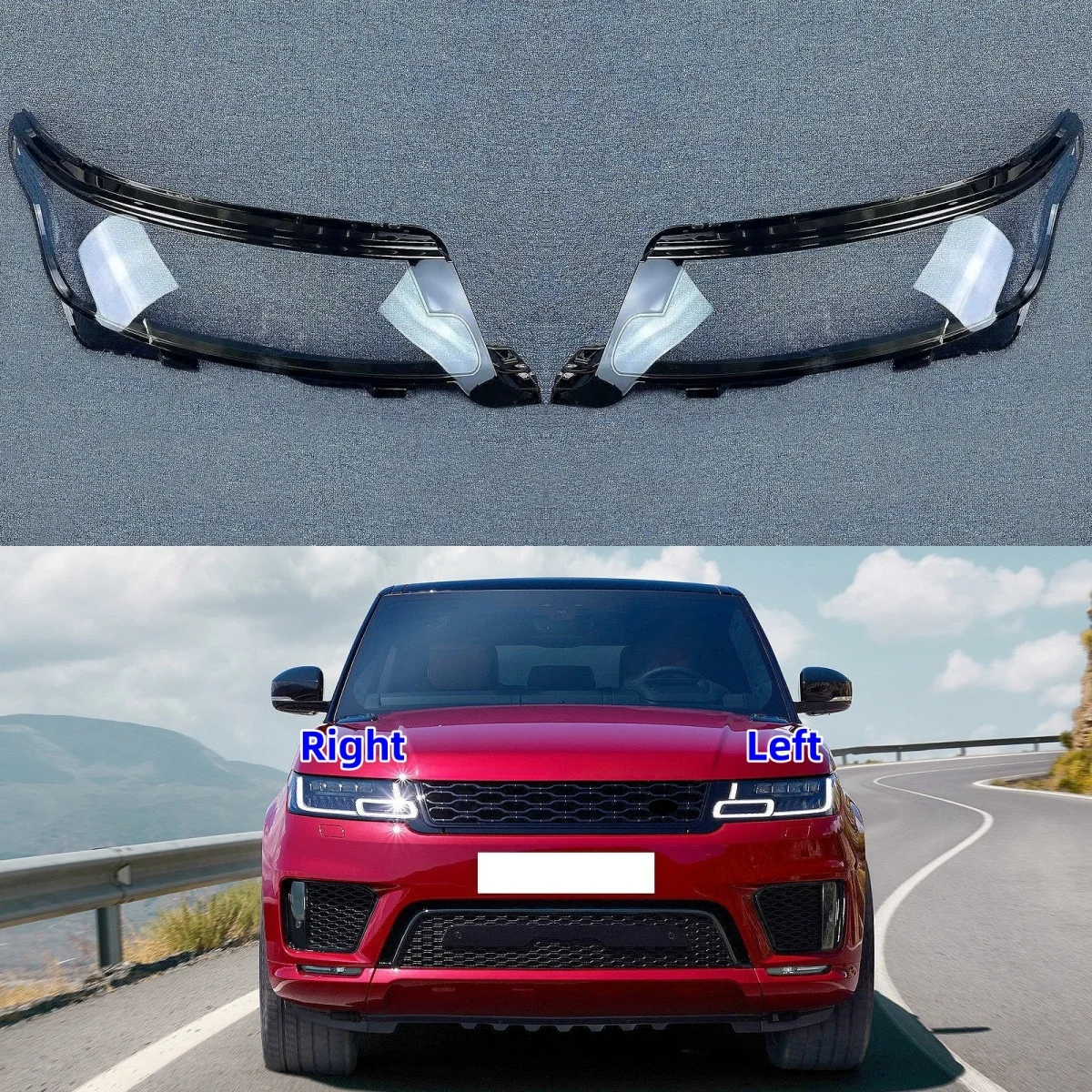 

Для Land Rover Range Rover Sport 2018 2019 2020 2021 2022, крышка передней фары автомобиля, абажур, крышка, крышки, корпус фары