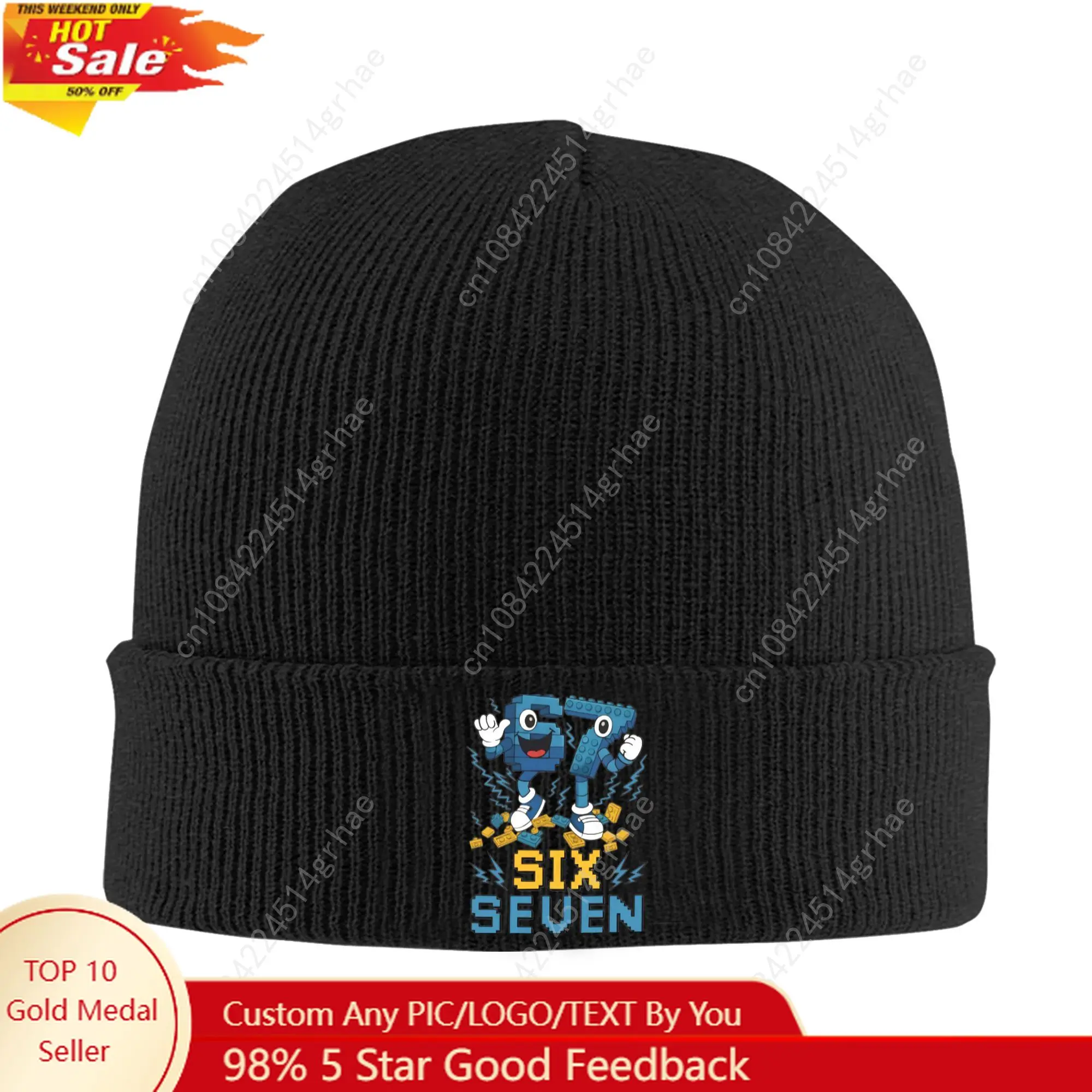 

67 Six Seven 6-7 Knitted Hat Beanie Winter Hats Warm Unisex Fashion Steal Brainrot Gaming Meme Caps Men Women Gifts,