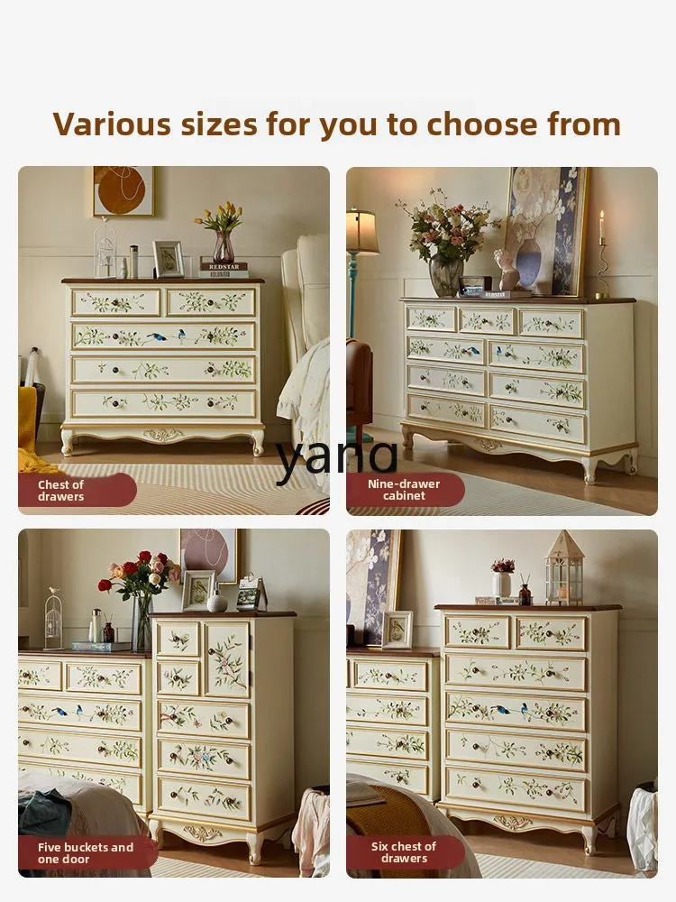 غرفة نوم LH على الصدر، غرفة نوم رئيسية أمريكية، خزانة ذات أدراج مطلية، بجانب السرير مقابل الحائط من الخشب الصلب القديم #4