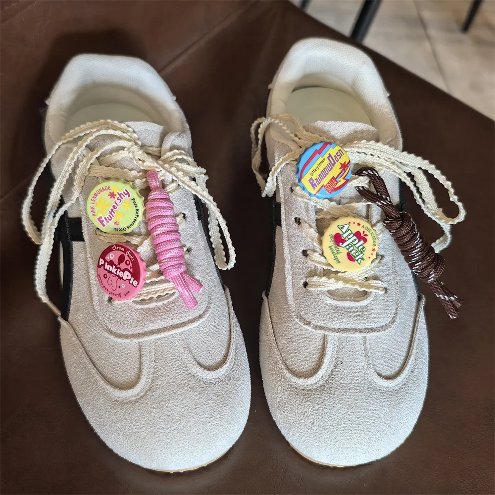 Shoe Charms Woven Knot Bottle Cap Buckle Detachable DIY Decoration Sneakers German Trainer Lightweight Resin Multicolor Small