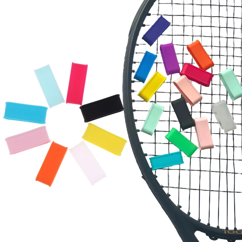 4Pcs/pack Tennis Racket Grip Ring Handle Closure Rubber Sweat-absorbing Band Elastic Fixed Stretchable Silicone Tennis Accessor