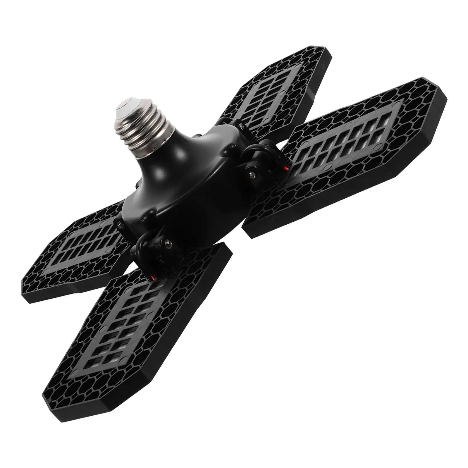 1Pcs 4-Panel Adjustable LED Garage Light Foldable 0-90 Degree Angle Rotation Easy Install No Tools Required E27 E26 Base Ceiling