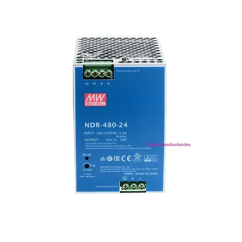 NDR-480 Mingwei 220 to 24/48V rail 20A switching power supply DRP transformer PLC drive industrial control W