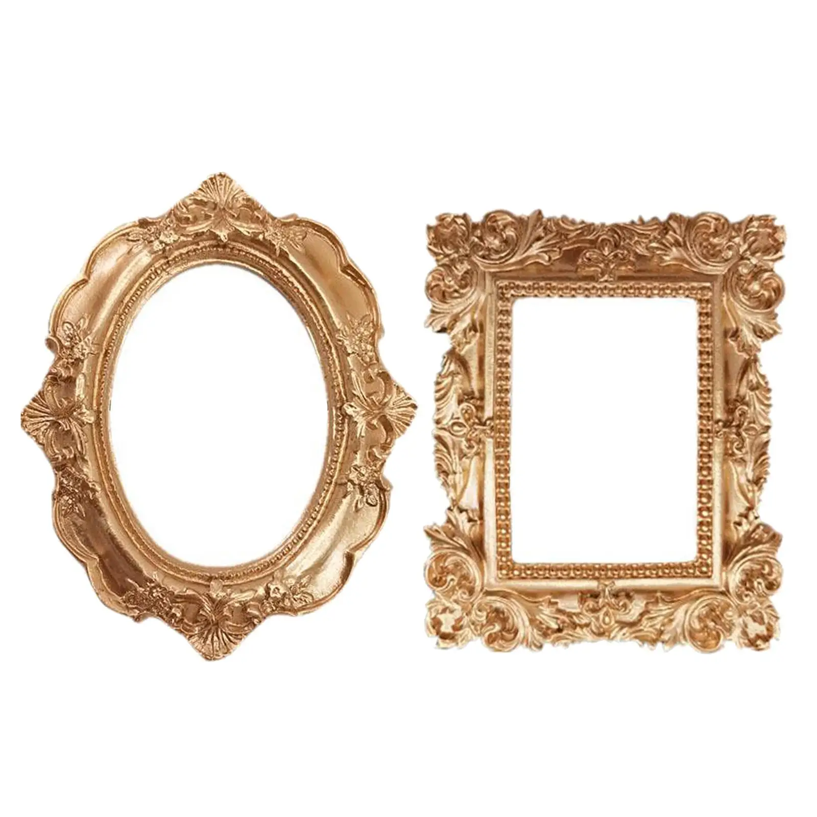 Retro Gold Photo Frame Picture Frame Nail Art Decoration Photography Background