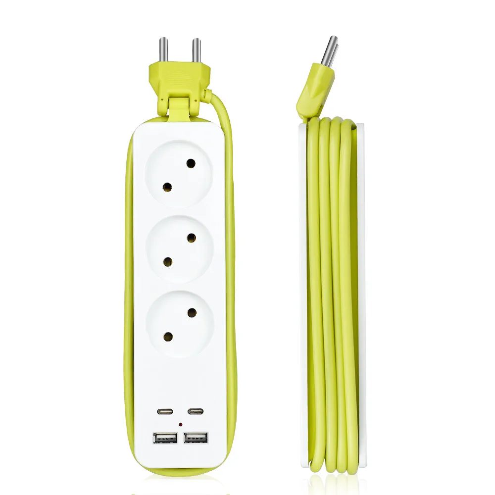 

Вилка стандарта ЕС VISWE с портом 4USB типа C, 5 В, 3,1 А, русская розетка, поддержка 2 А, быстрая зарядка