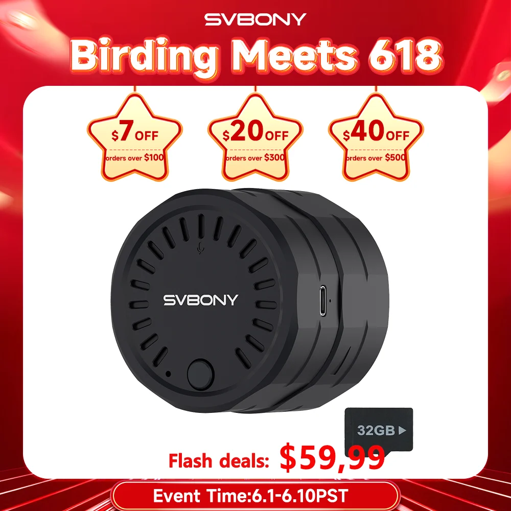 Svbony SC002 WiFi Camera, Digiscoping Camera Compatible with SV28 SV41 Pro Spotting Scope SV202 Binoculars for Bird Watching