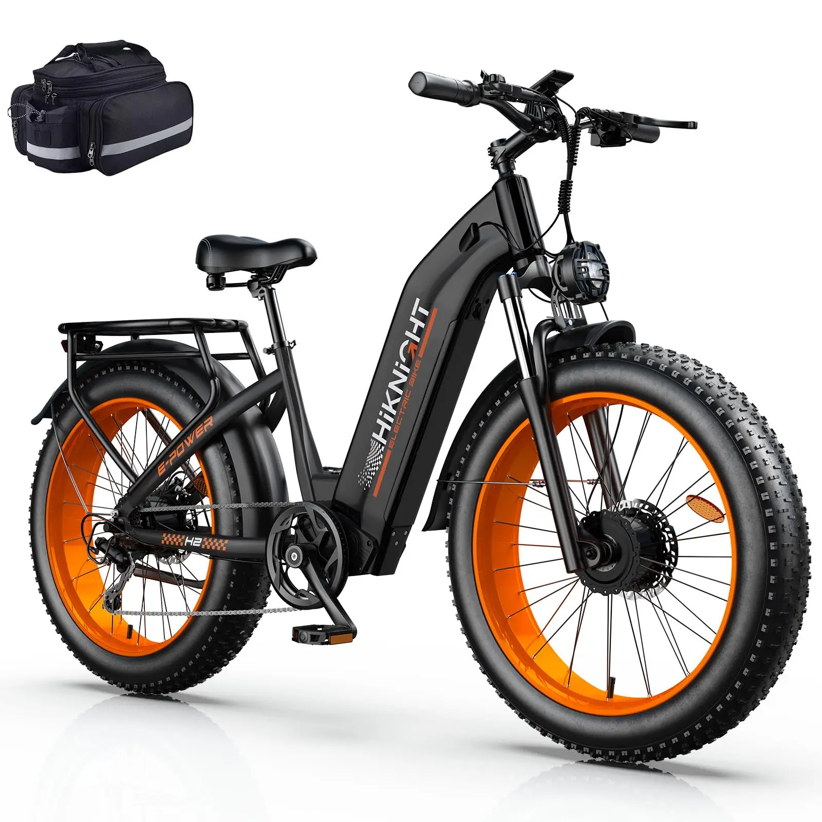 Dual Motor Electric Bike for Adults, 3000W Peak 52V 20AH Battery E Bike 26" x 4.0" Fat Tire Electric Mountain Bike Step-Thru Ele image 3