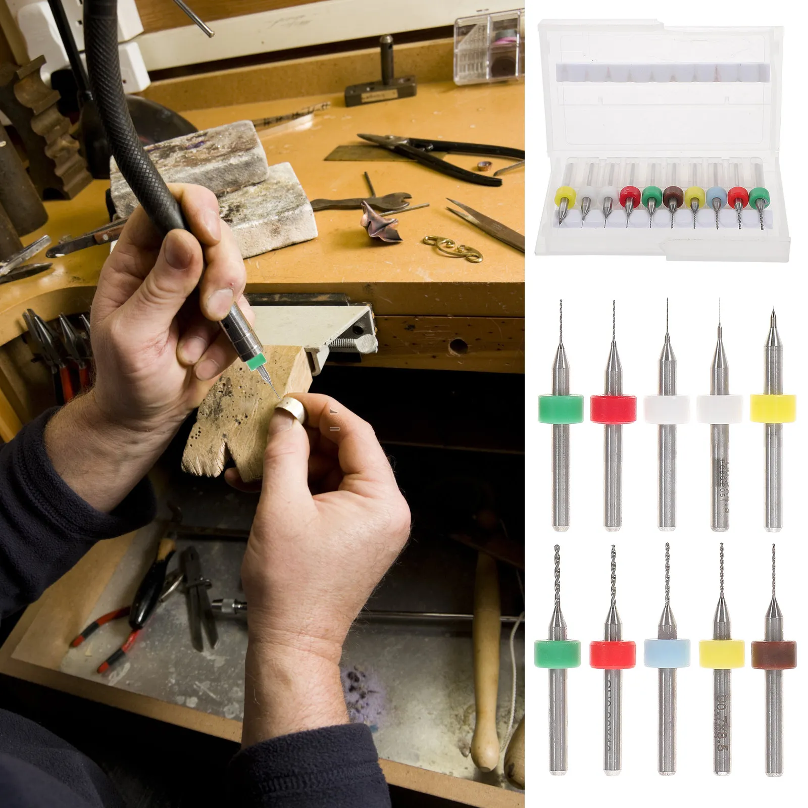 

30Pcs Pcb Drill Bit Set Micro Tungsten Steel Engraving Jewelry Small Drill Bits for Circuit Board Craft Work High Wear
