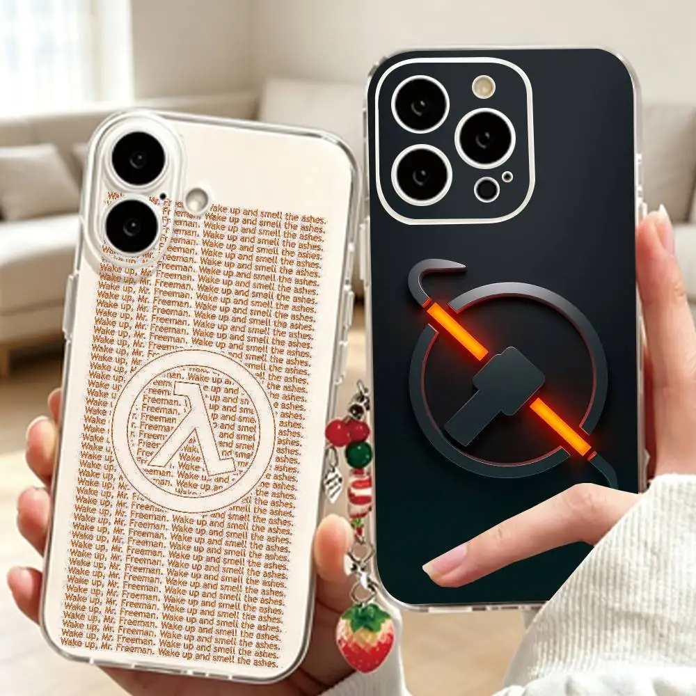 G-Game Half-Life 2 Phone Case Transparent Silicone Soft For iPhone 18 17 16 15 14 13 12 11 Mini Pro Max Plus Gift