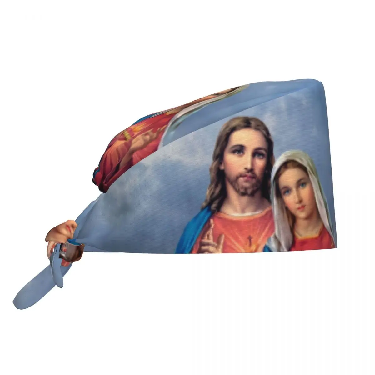Catholic Jesus and Mary Cleaning Working Cap Comfortable Men Women Scrub Cap Hat Nurse Scrubs Hat