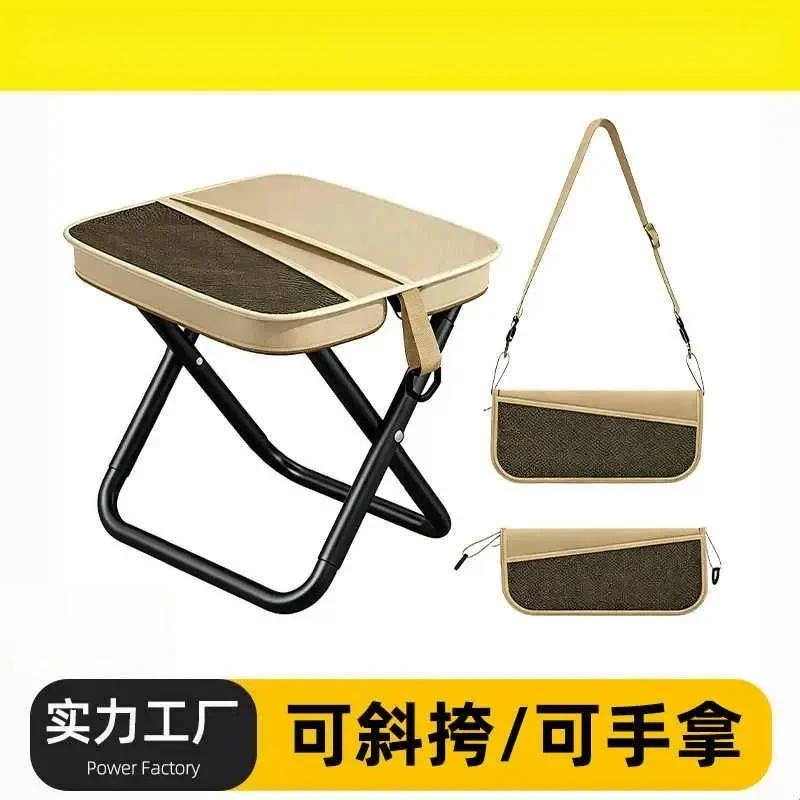 Portable Folding Stool Lightweight Mini Pocket Bench Outdoor Travel Seat Music Festival Camping Subway Storage Pencil Bag