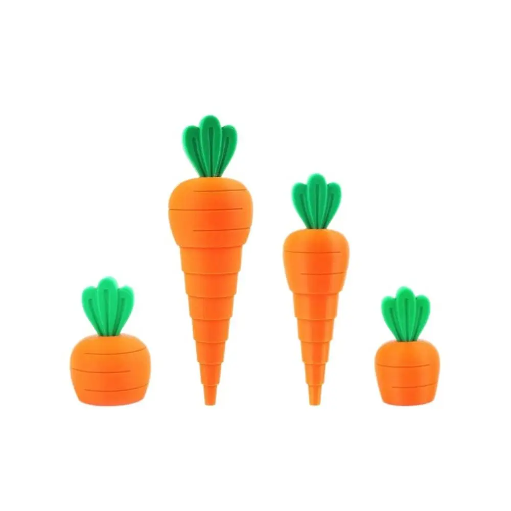 Colorful 3D Printed Scalable Carrot Simulation Plants Fidget Easter Stretchable Ornament Expandable Easter Desktop Decorations